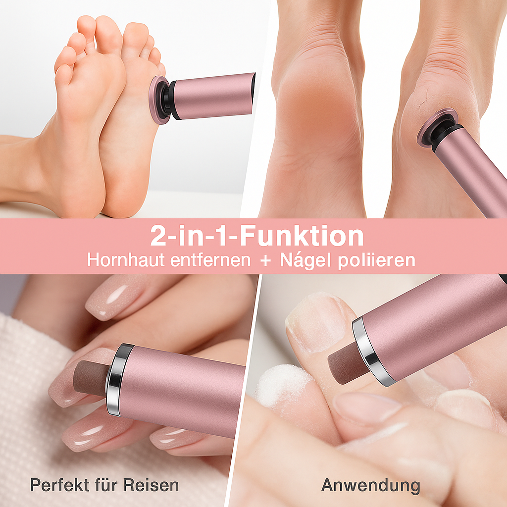 Professioneller 2-in-1-Hornhautentferner – Für die Pflege von Füßen und Händen zu Hause