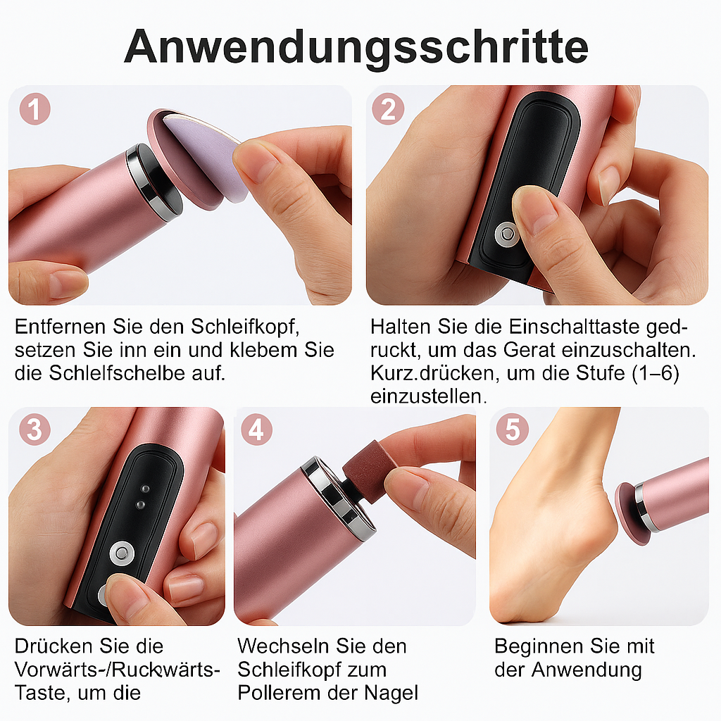 Professioneller 2-in-1-Hornhautentferner – Für die Pflege von Füßen und Händen zu Hause